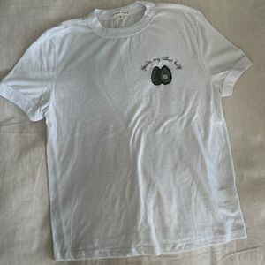 URBAN OUTFITTERS avocado embroidered graphic tee